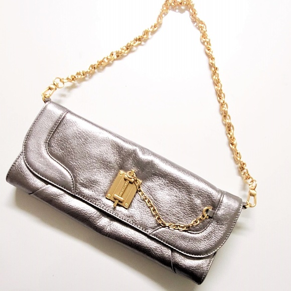Rachel Zoe Leslie Evening Pewter Shoulder Clutch - Picture 2 of 6